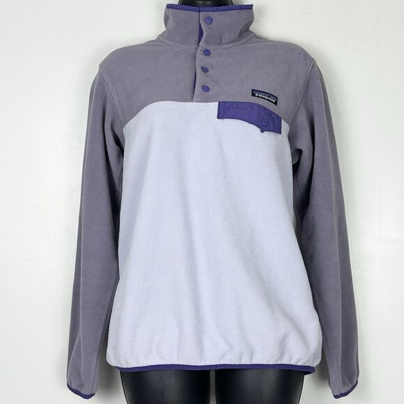 Patagonia Women’s Synchilla Snap T Fleece Pullover Size S Purple Lilac - Picture 3 of 15